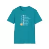 A Waiter's Qualities T-shirt in Tropical Blue