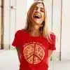 Peace-a Be with You T-shirt in Red