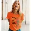 Blessed to the Bone Skeleton T-shirt in Orange