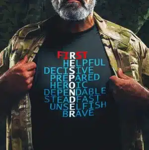 Brave First Responder T-shirt in Black