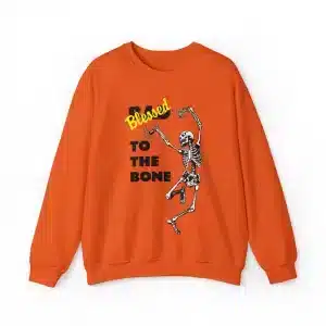 Blessed to the Bone Crewneck Sweatshirt - Orange