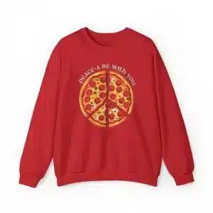 peace-a be with you Crewneck Sweatshirt in Red