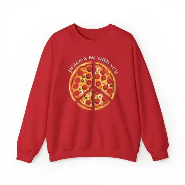 peace-a be with you Crewneck Sweatshirt in Red