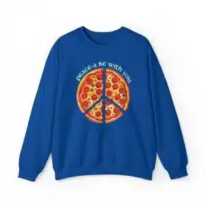 peace-a be with you Crewneck Sweatshirt in Royal Blue
