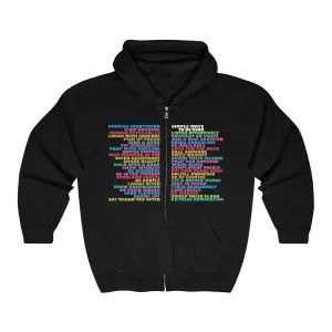 Ways to Be Kind Full Zip Hooded Sweatshirt in Black