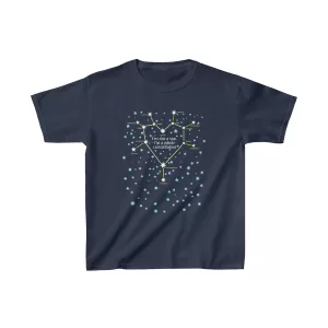 Kids' "I'm a Constellation" Cotton T-Shirt - Navy