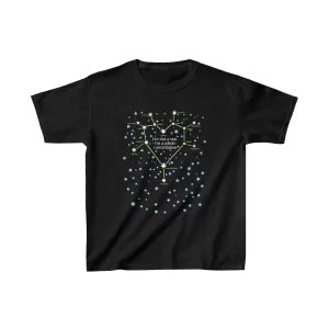 Kids' "I'm a Constellation" Cotton T-Shirt - Black