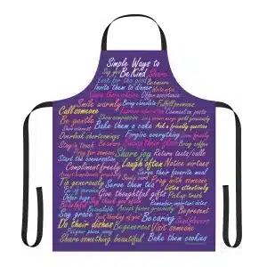 Simple Ways to Be Kind Purple Apron