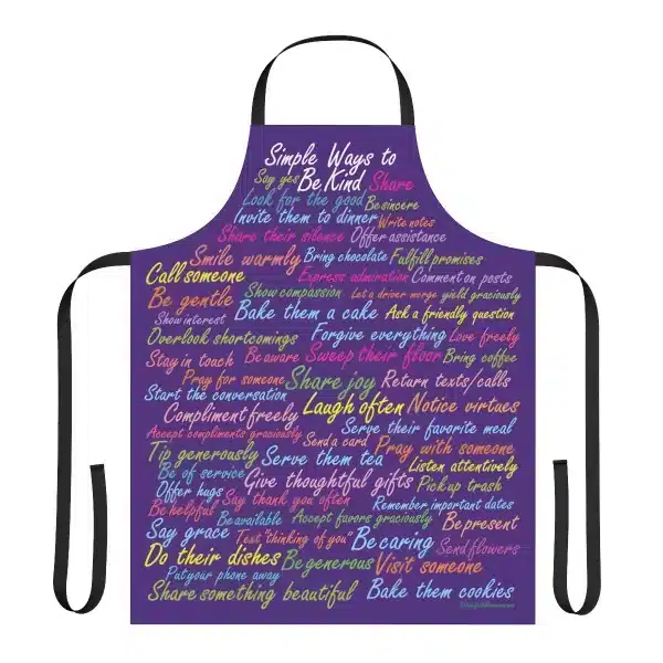 Simple Ways to Be Kind Purple Apron