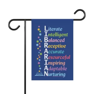 Power of a Librarian Garden and House Flag 12'' × 18'' - front