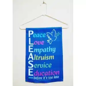 A plastic hanger works for indoor use