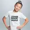 Stand Back T-shirt for kids in White