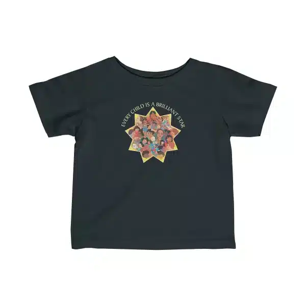 Every Child is a Brilliant Star Jersey Tee for Babies and Toddlers - Black