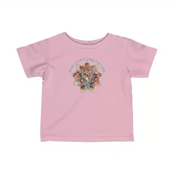 Every Child is a Brilliant Star Jersey Tee for Babies and Toddlers - Pink