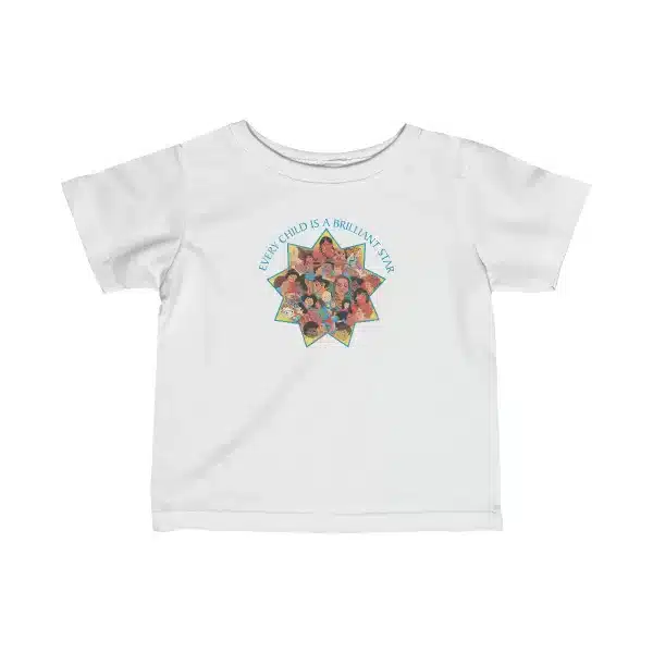 Every Child is a Brilliant Star Jersey Tee for Babies and Toddlers - White
