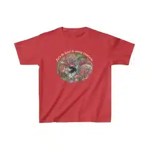 Kid's "Let's Be Kind to Every Creature" Cotton Tee - Red