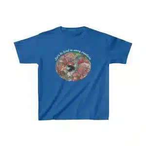 Kid's "Let's Be Kind to Every Creature" Cotton Tee - Royal Blue