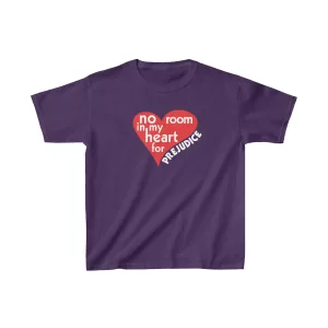Kids No Room for Prejudice Cotton T-Shirt - Purple