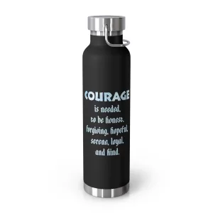 Dragon of Courage Copper Vacuum Insulated Bottle, 22oz - text