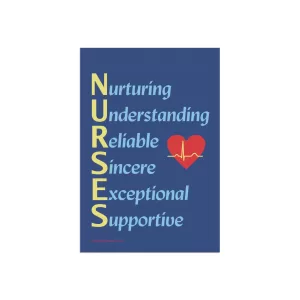 A Nurses Qualities Garden & Wall Banner 12" x 18"