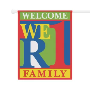 WeR1 (We Are One) Family Garden & House Banner, 24.5" x 32" - back