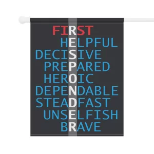 First Responder Garden & House Banner 24.5" x 32" - back