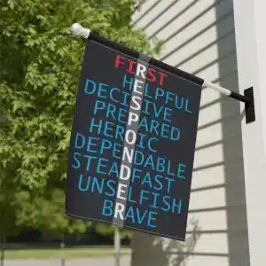 First Responder Garden & House Banner 24.5" x 32" - back