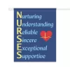 A Nurses Qualities Garden & Wall Banner 24.5" x 32" - back