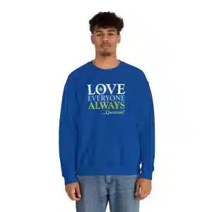 Love Everyone Always Crewneck Sweatshirt - Royal Blue
