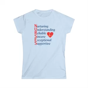 A Nurse’s Character Women’s Softstyle Tee - Light Blue