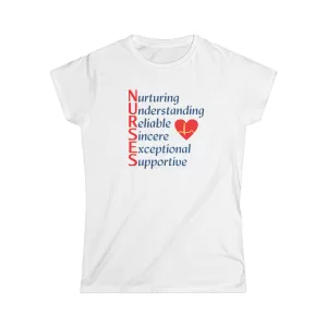 A Nurse’s Character Women’s Softstyle Tee - White