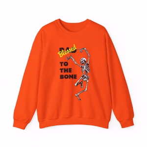 Blessed to the Bone Sweatshirt in Orange