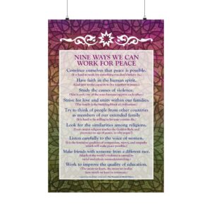 Nine Ways to Work for Peace Posters