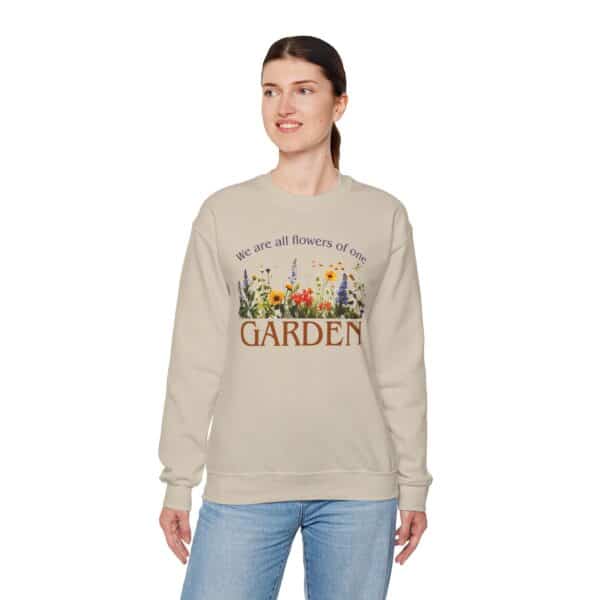 We Are All Flowers of One Garden Sweatshirt - Sand