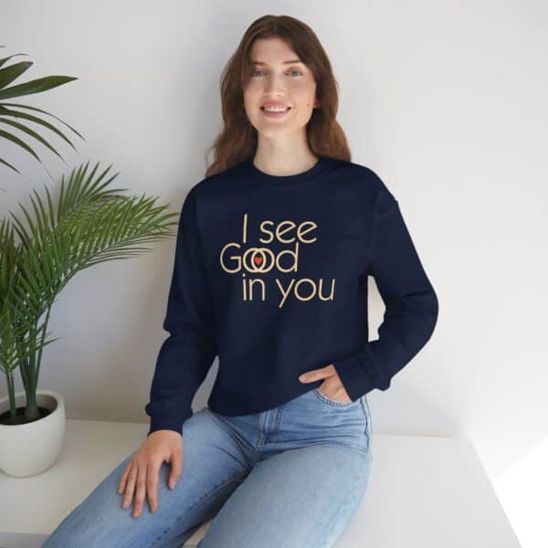 I See Good/God in You Sweatshirt in Navy