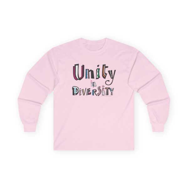 Unity in Diversity Cotton Long Sleeve Tee - Light Pink
