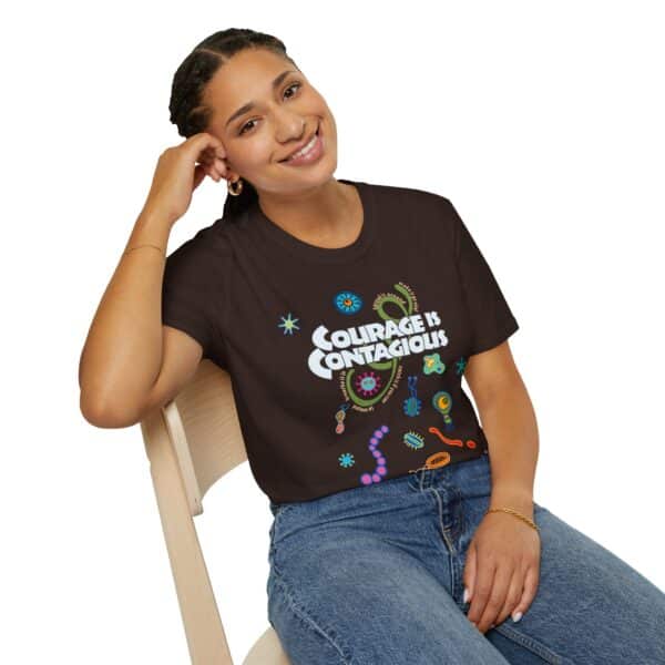 Courage is Contagious Softstyle T-Shirt - A Shirt for the Times - Image 6