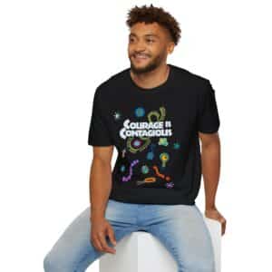 Courage is Contagious Softstyle T-Shirt – Dark Chocolate