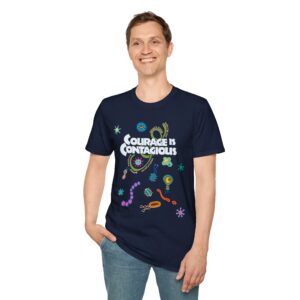 Courage is Contagious Softstyle T-Shirt –Navy