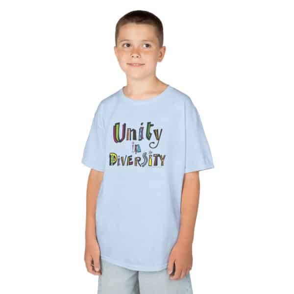 Unity in Diversity Kids Cotton Tee in Light Blue