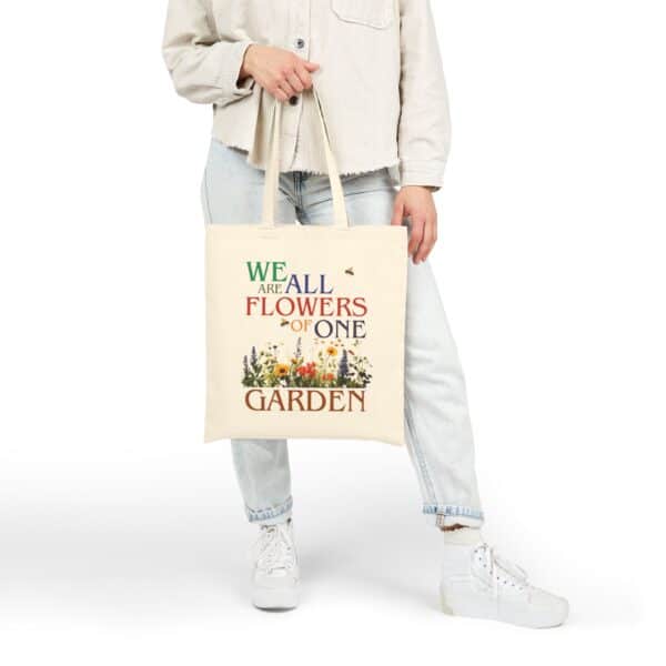 We Are All Flowers of One Garden Canvas Tote Bag