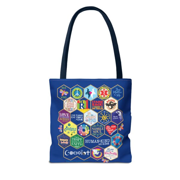 Bee Kind Honeycomb Quilt Tote Bag - Back