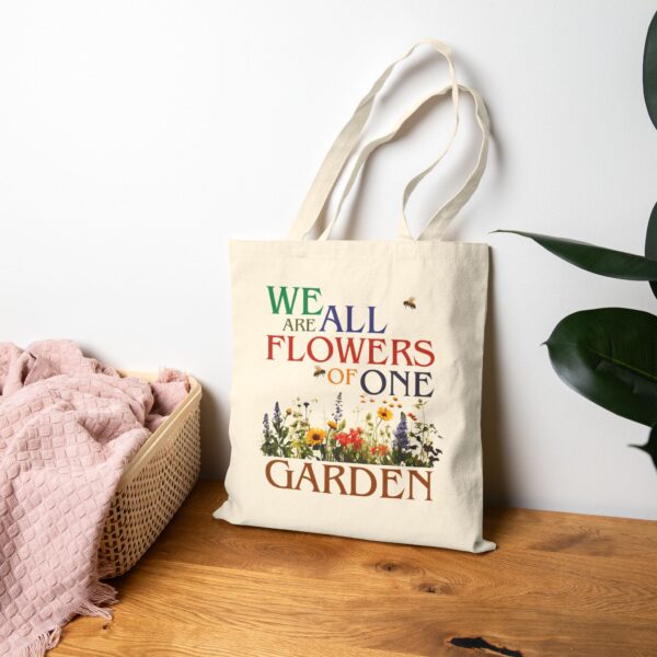 We Are All Flowers of One Garden Canvas Tote Bag