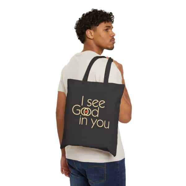 I See Good/God in You Cotton Tote Bag - Black