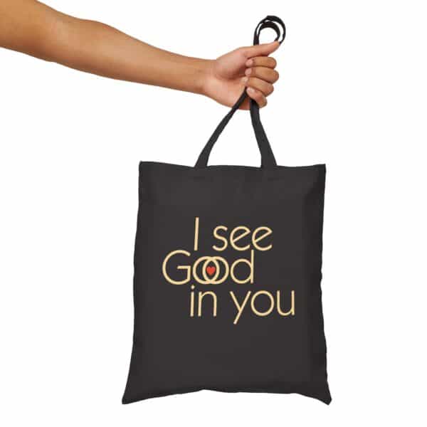 I See Good/God in You Cotton Tote Bag - Black