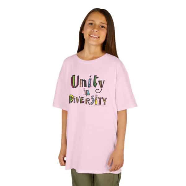 Unity in Diversity Kids Cotton Tee in Light Pink