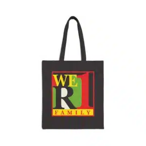 WeR1 (We Are One) Family Canvas Tote Bag - Black