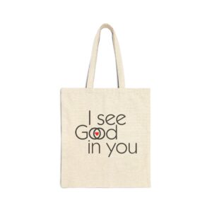 I See Good/God in You Cotton Tote Bag - Natural