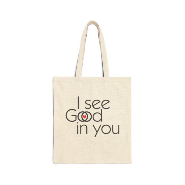 I See Good/God in You Cotton Tote Bag - Natural