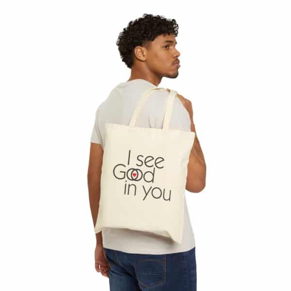 I See Good/God in You Cotton Tote Bag - Natural